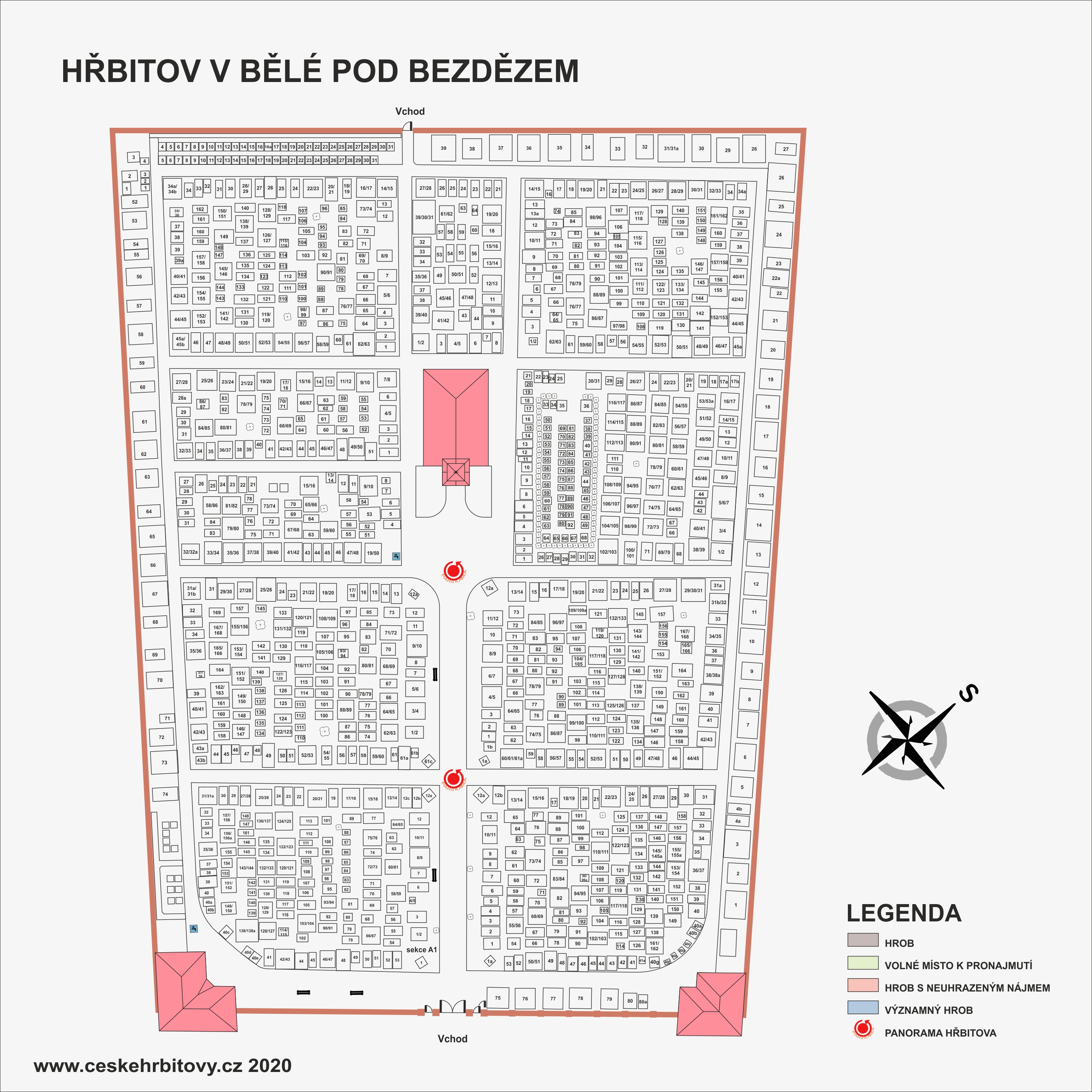 Mapa hĹ™bitova Obecní